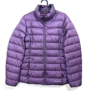 Eddie Bauer Women's 650 Down Puffer Jacket Purple M Gorpcore Lightweight Outdoor